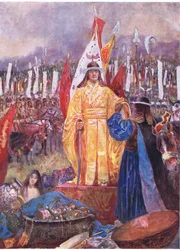 El Gran Mariscal proclamado emperador en el campo de batalla 824 d.C.